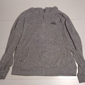 Jordache  zip up hoodie heather grey woman size large